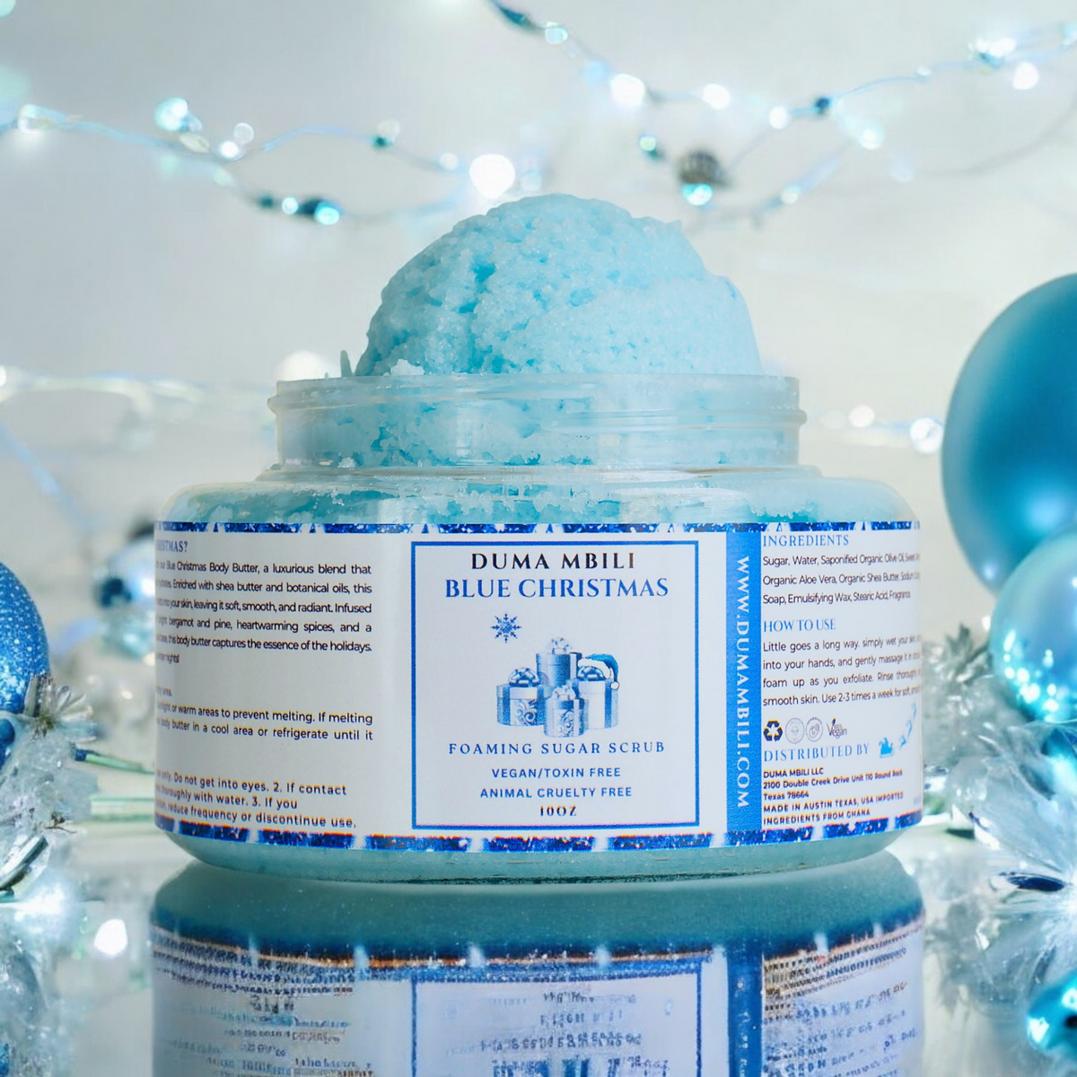 Blue Christmas sugar scrub – view 3