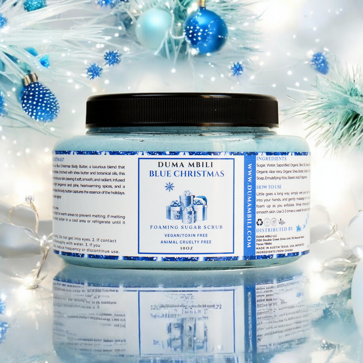 Blue Christmas sugar scrub – view 2
