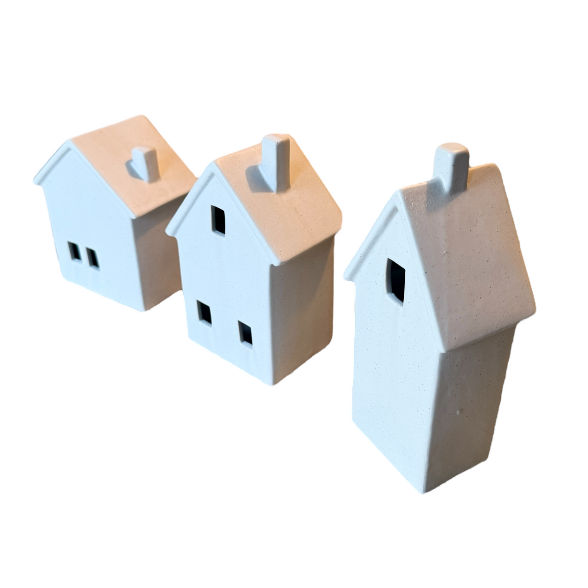 Handcrafted Ceramic Christmas Village Houses by Rust & Cinder