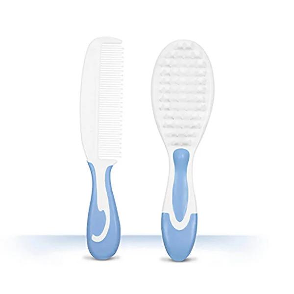 Wee Baby Gentle Hair Brush and Comb Set for Newborns Ð Scalp Massage, Safe Rounded Tips, Perfect for Delicate Hair Care by Beauty Care Bag
