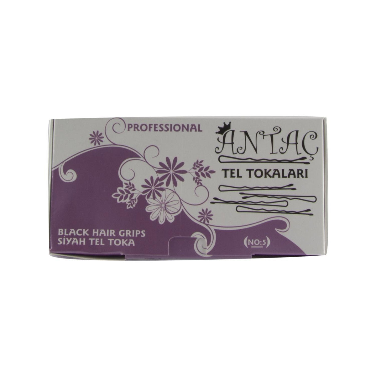 Antaç Black Wire Hair Clips No. 5 - 125 Pieces - Hair Management Solution for Individuals by Beauty Care Bag