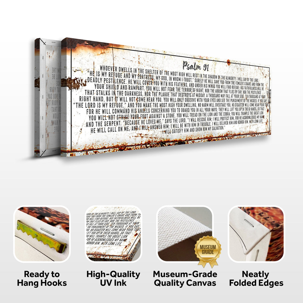 Psalm 91 - He Is My Refuge Sign by Tailored Canvases