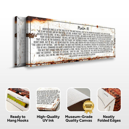 Psalm 91 - He Is My Refuge Sign by Tailored Canvases