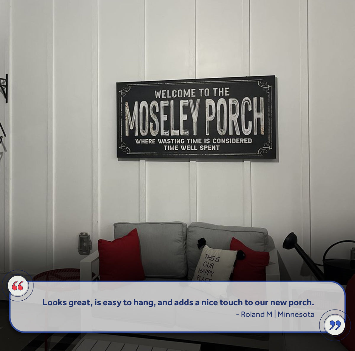 Welcome To The Porch Sign VI by Tailored Canvases