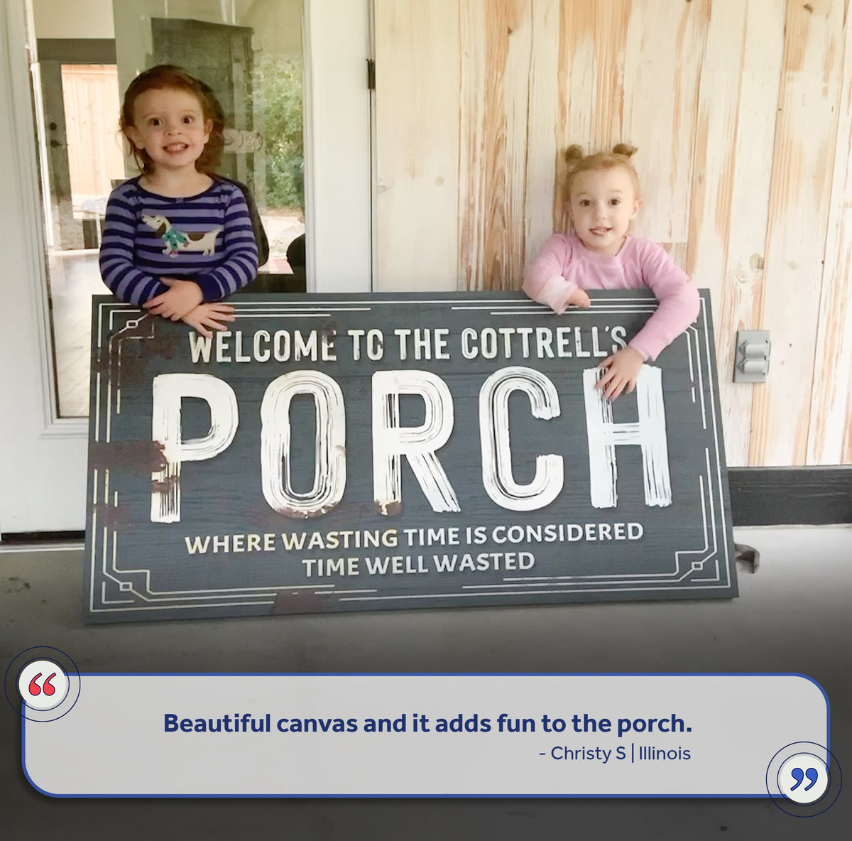 Welcome To The Porch Sign VI by Tailored Canvases