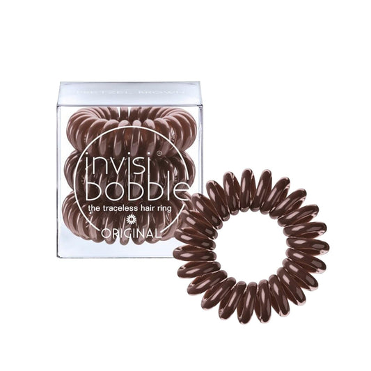 Invisibobble Original hair ties in Pretzel Brown, set of 3