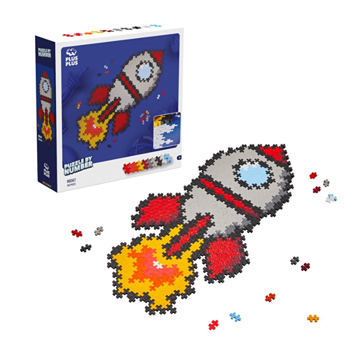 Plus Plus - 500 Piece Rocket Puzzle Toy for Kids - Educational Puzzle Game Enhancing Creativity and Problem-Solving Skills by Beauty Care Bag