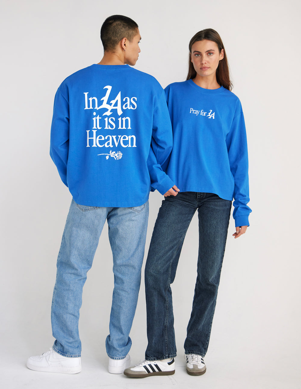 Pray for Los Angeles LS Heavyweight Tee by Elevated Faith