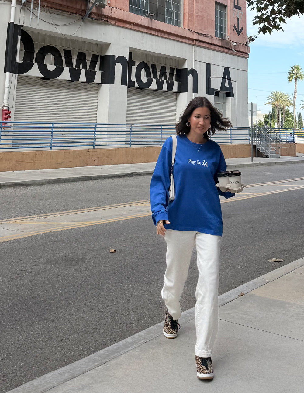 Pray for Los Angeles LS Heavyweight Tee by Elevated Faith