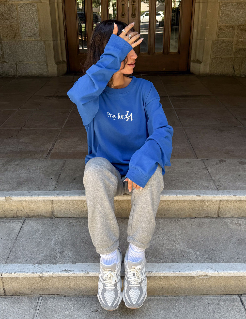 Pray for Los Angeles LS Heavyweight Tee by Elevated Faith