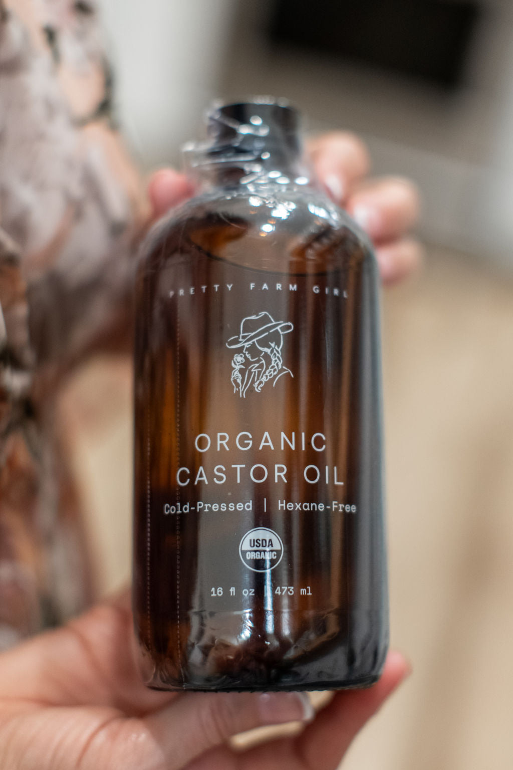Organic Pure Castor Oil + Cloth Pack Bundle by Pretty farm girl