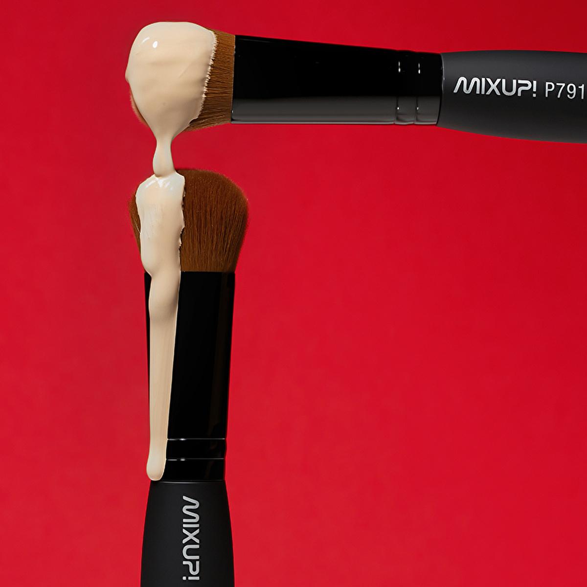 Mixup vegan flat foundation makeup brush for liquid and cream