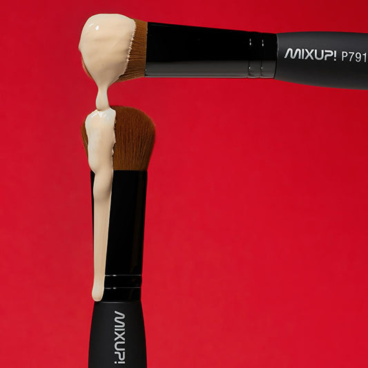 Mixup vegan flat foundation makeup brush for liquid and cream