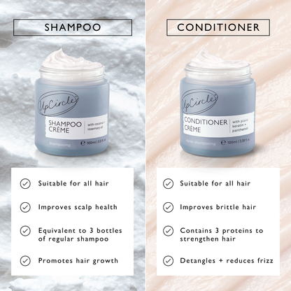 The Haircare Duo + Bamboo Wide Tooth Comb by UpCircle