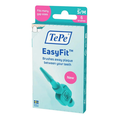 TePe Easyfit Interdental Brush Set for Easy Cleaning 6-Pack by Beauty Care Bag