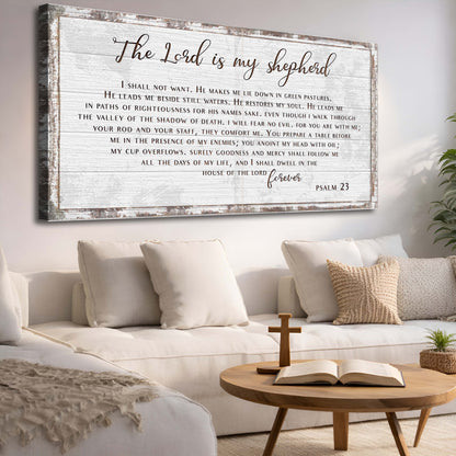 Psalm 23 - The Lord Is My Shepherd Sign III by Tailored Canvases