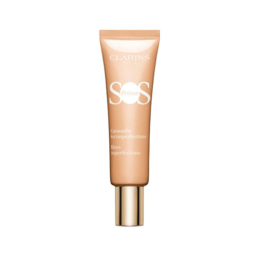 Clarins Sos Primer Peach: Radiant Makeup Base, Color Correcting, Smooths Skin & Extends Wear, 30ml by Beauty Care Bag