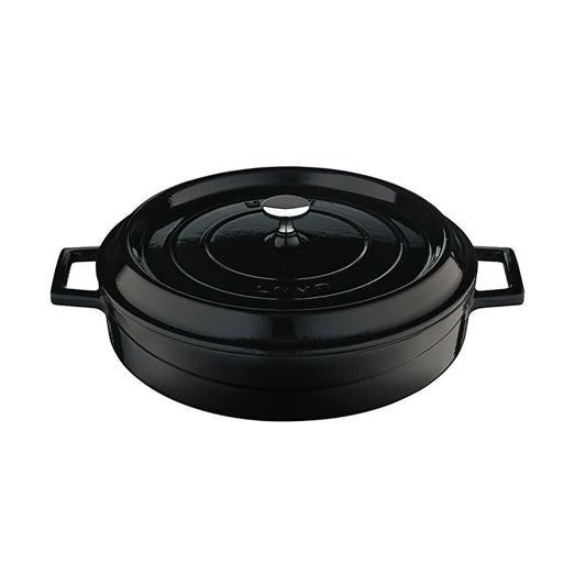 Lava Cast Iron Dutch Oven - 28cm Enameled Casserole Dish, Large Cooking Pot for Even Heat, Durable & Oven Safe by Beauty Care Bag