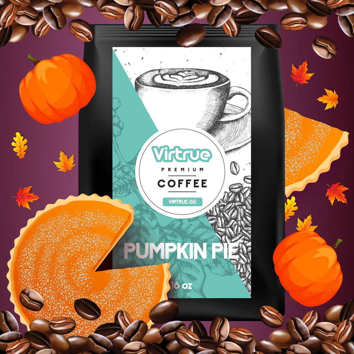 Pumpkin Pie flavored coffee – view 2