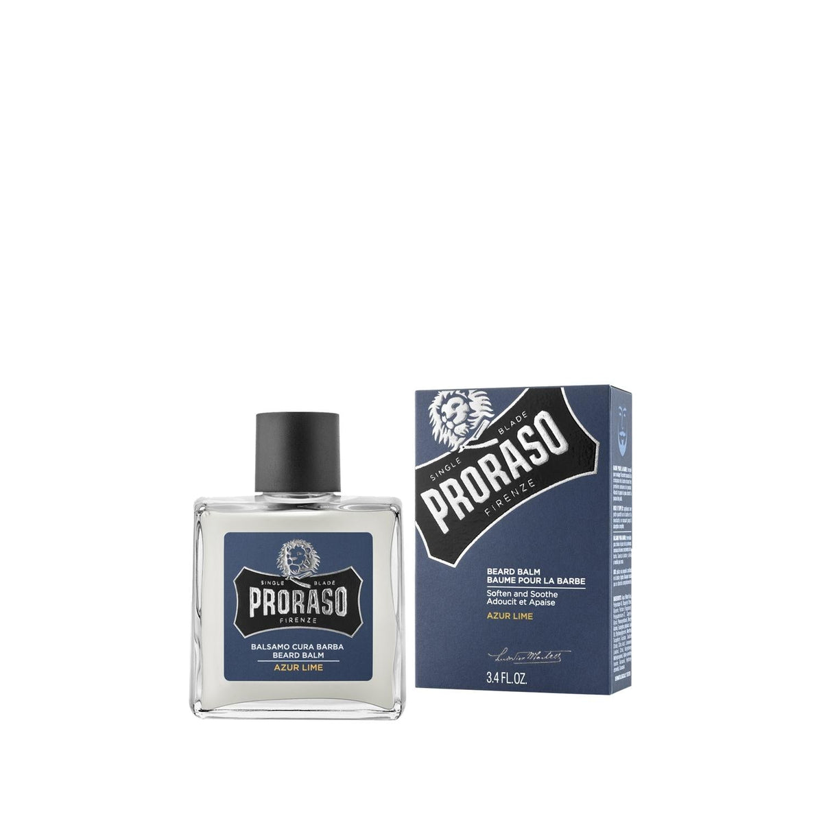 Proraso Proraso Azure Lime Beard Balm for Men - 3.38 fl oz, Natural Beard Care and Conditioning by Beauty Care Bag