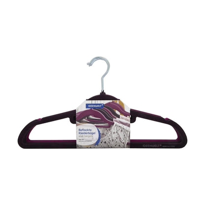 Ideenwelt Burgundy Padded Clothes Hangers 8-Pack by Beauty Care Bag