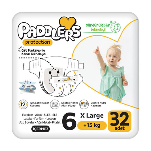 Paddlers Protection eco-friendly X-Large diapers, 32 count