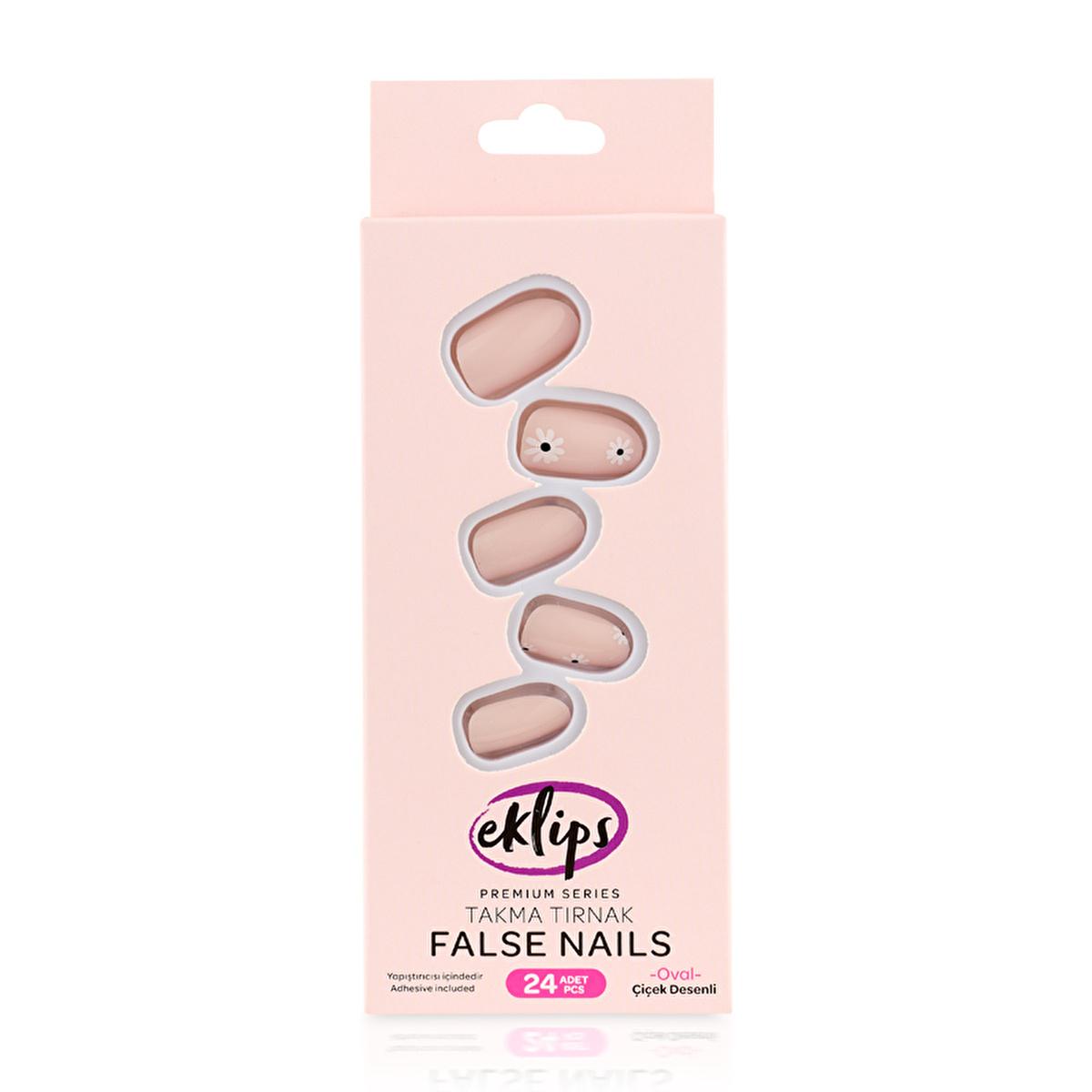 Eklips Artificial Nails - DIY Nail Kit for Salon-Quality Nails at Home, Easy Application, 24 Pieces by Beauty Care Bag