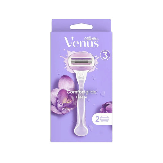 Gillette Venus ComfortGlide Breeze razor kit with 2 replacement heads