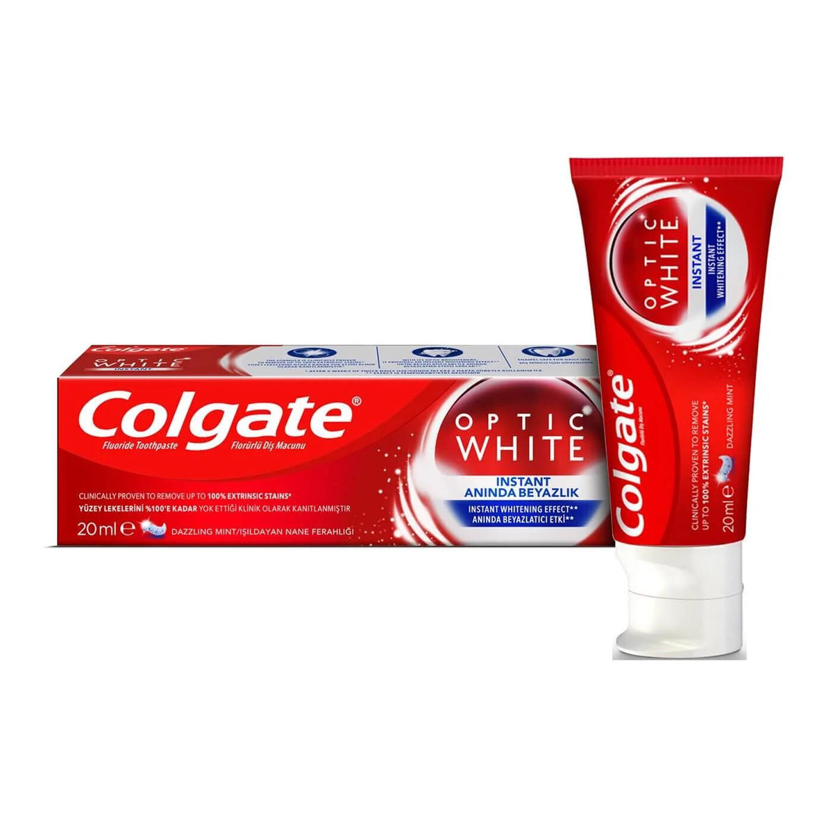 Colgate Optic White Instant Teeth Whitening Toothpaste 20ml by Beauty Care Bag