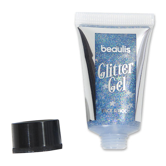 Beaulis Silver Star Glitter Gel - Face, Body Shimmer, Easy Application, Long-Lasting Sparkle - Perfect for Parties, Festivals, and Glitter Makeup by Beauty Care Bag
