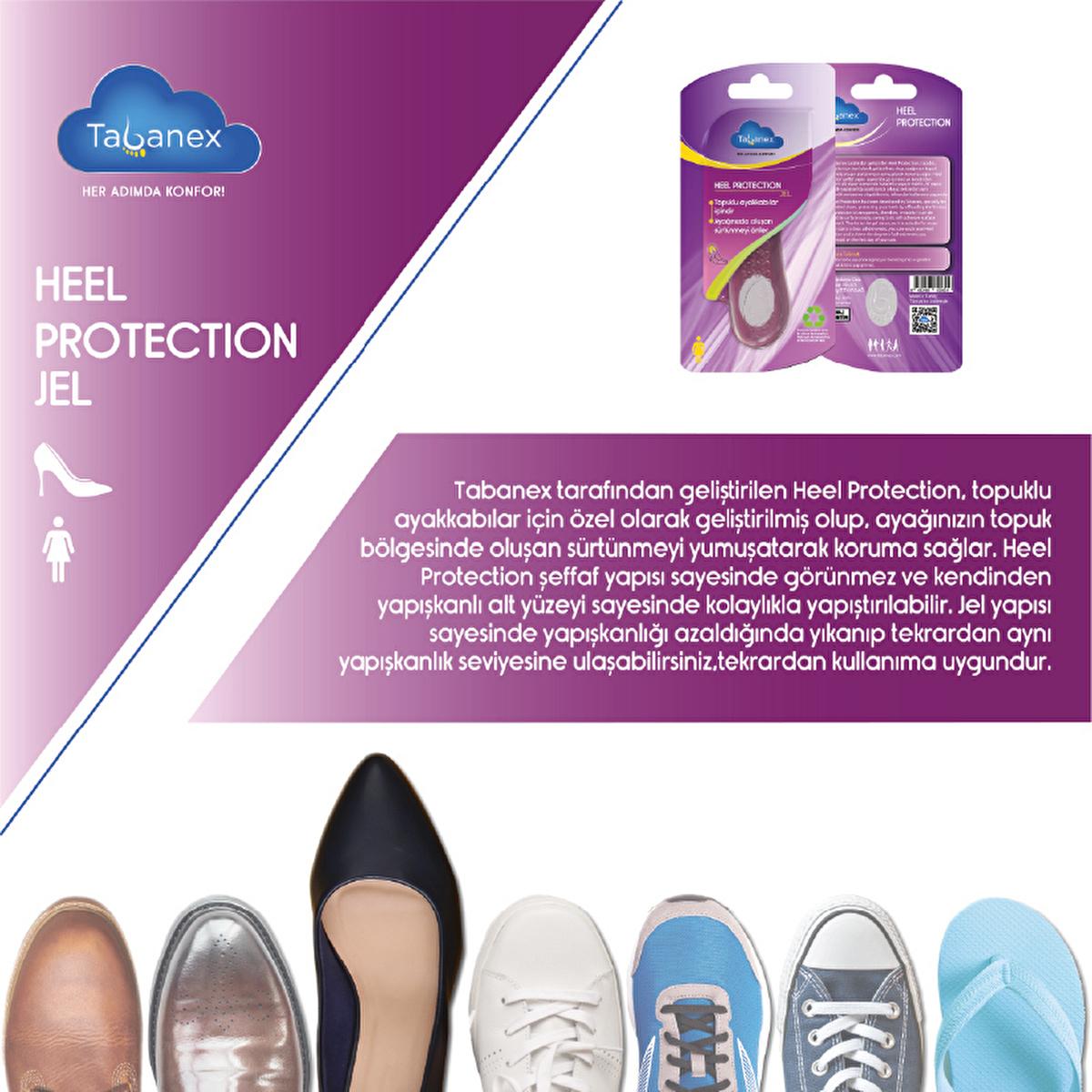Tabanex Heel Protection Gel Insole: Ultimate Comfort & Friction Relief for High Heels - Reusable, Transparent Heel Pads by Beauty Care Bag