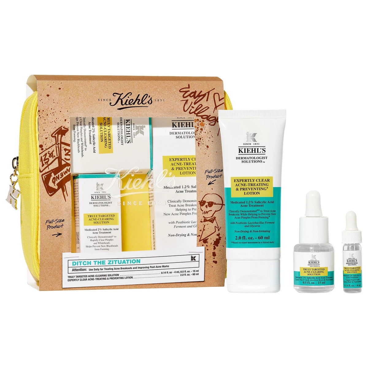 Ditch The Zituation skincare gift set with salicylic acid and niacinamide