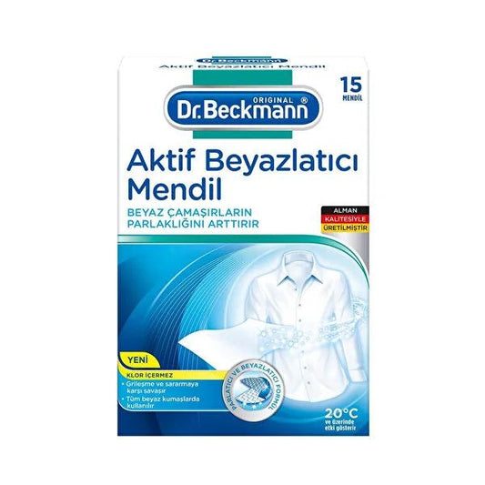 Dr. Beckmann Laundry Whitening Sheets - Keep Whites Bright, Prevent Graying - 15 Count - White Laundry Care, Clothing Whitening by Beauty Care Bag