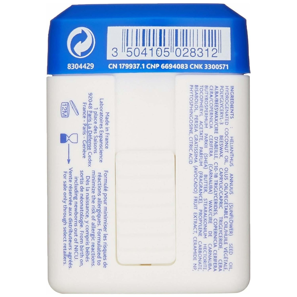 Mustela Nourishing Stick with Cold Cream for baby dry skin, 9.2g