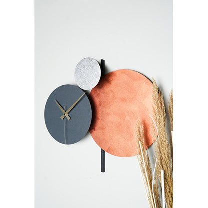 Muyika Handmade Metal Wall Clock - Silent Mechanism, Custom Painted, 18.90 x 17.32 inches by Beauty Care Bag