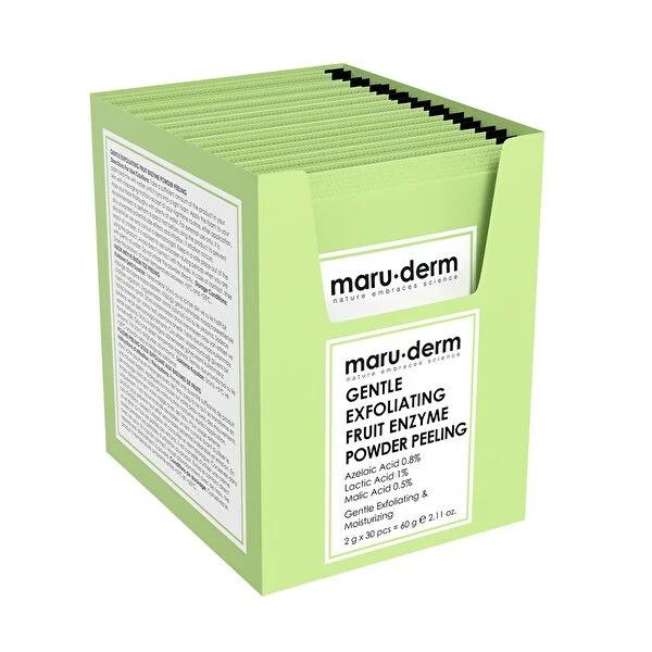 Maruderm Fruit Enzyme Powder Peel: Gentle Exfoliator for Sensitive Skin, Azelaic & Lactic Acid to Brighten & Reduce Blemishes - 60g by Beauty Care Bag