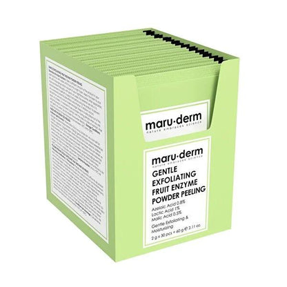 Maruderm Fruit Enzyme Powder Peel: Gentle Exfoliator for Sensitive Skin, Azelaic & Lactic Acid to Brighten & Reduce Blemishes - 60g by Beauty Care Bag