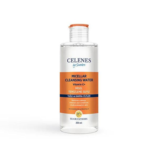 Celenes Sea Buckthorn Micellar Cleansing Water: Gentle Makeup Remover & Face Cleanser for Oily & Combination Skin - Alcohol & Paraben-Free by Beauty Care Bag