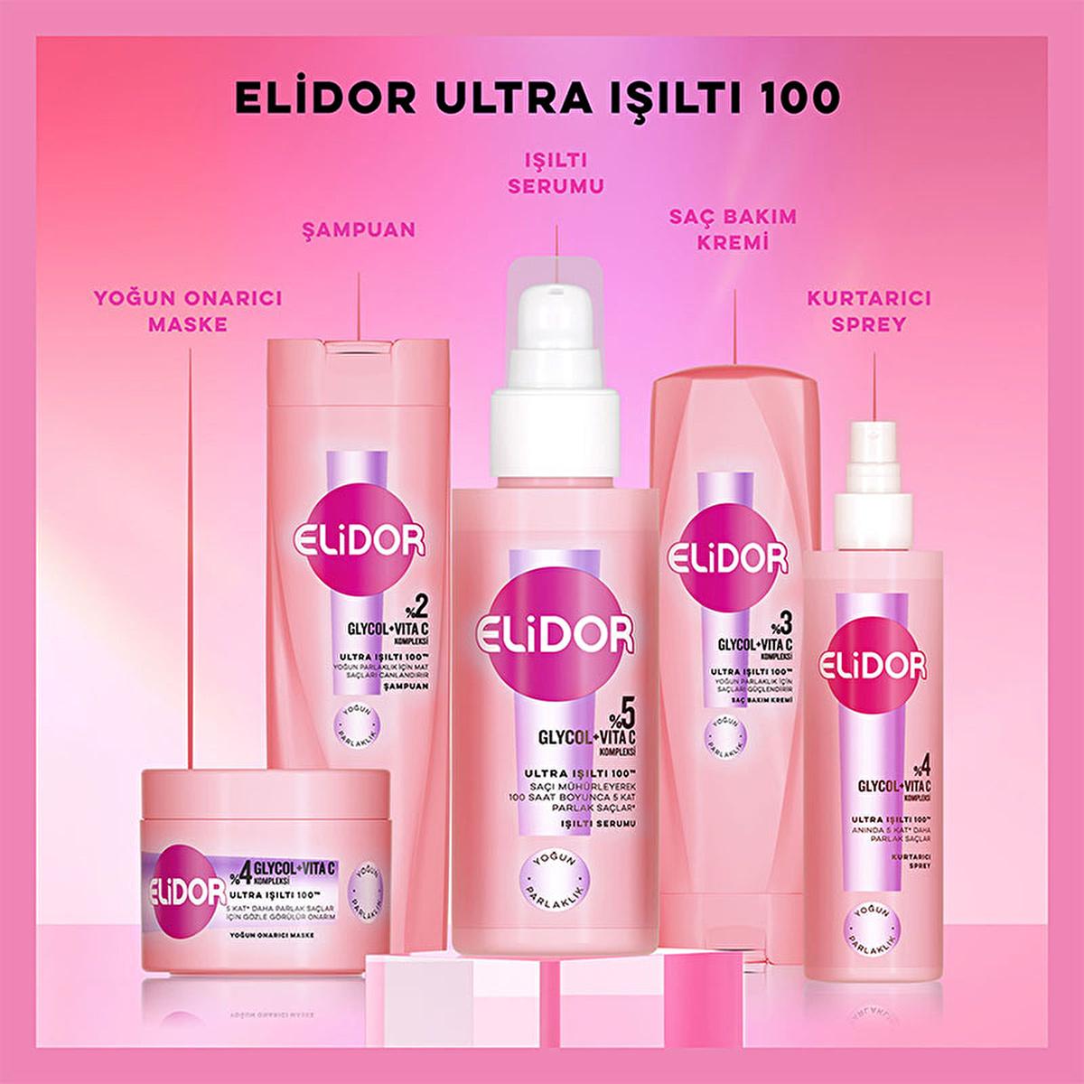Elidor Ultra Işıltı 100 Hair Care Cream - Intense Shine & Nourishment for Damaged Hair by Beauty Care Bag