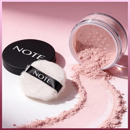 Note Pink Loose Powder Brightening Setting Makeup by Beauty Care Bag