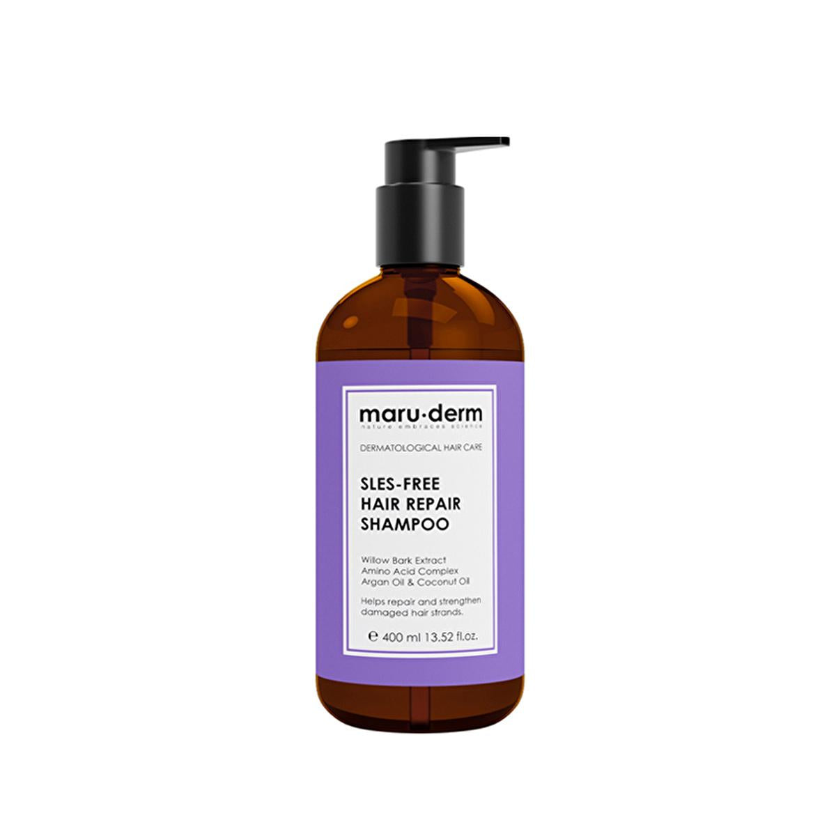 Maruderm Sulfate-Free Shampoo with Argan Oil & Coconut Oil for Damaged Hair - 13.53 fl oz by Beauty Care Bag