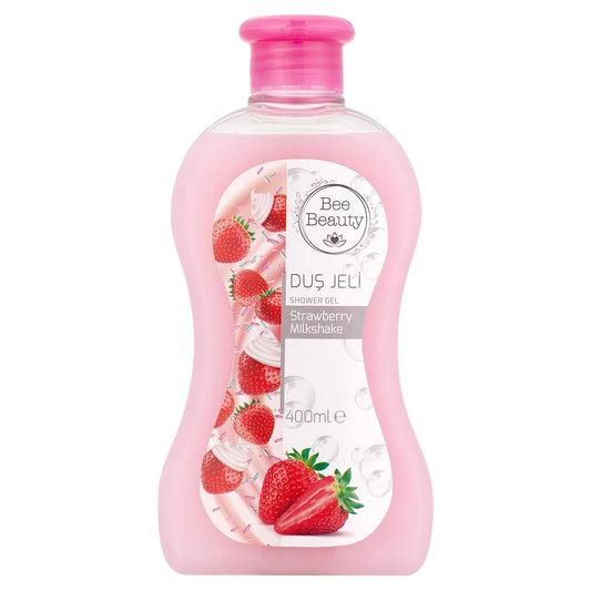 Bee Beauty Strawberry Milkshake Shower Gel for Soft Skin 400 ml by Beauty Care Bag