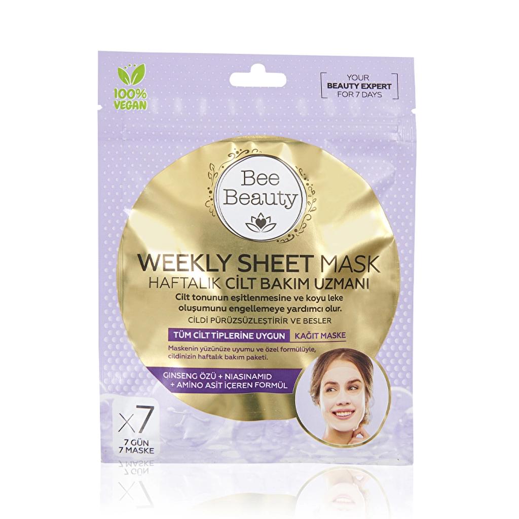 Bee Beauty Sheet Mask Set Hydrating Face Masks 7 Pack by Beauty Care Bag