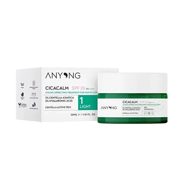 Anyong Cica Tone Equalizing Cream with SPF 20: Redness Relief, Hydration & Natural Skin Tone Correction - Centella Asiatica Skincare by Beauty Care Bag