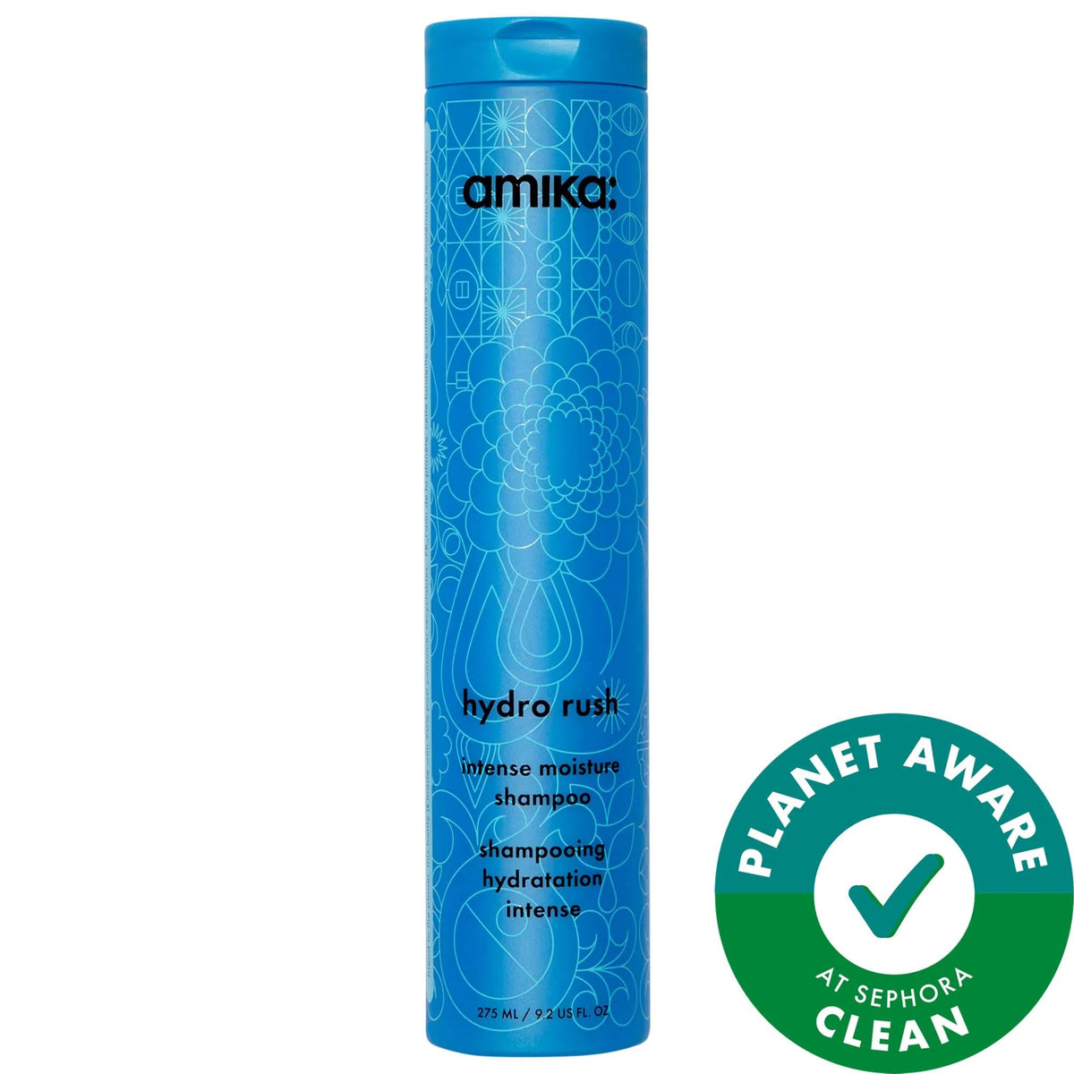 amika Hydro Rush: Intense Hydration Shampoo with Hyaluronic Acid - 72-Hour Moisture, Vegan & Cruelty-Free Shampoo for Dry, Damaged Hair by Beauty Care Bag