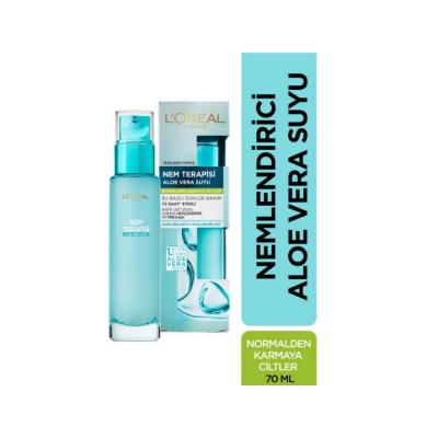 Loreal Paris Moisturizing Face Serum with Aloe Vera - Hydrating, Soothing, and Dermatologically Tested - 2.37 fl oz by Beauty Care Bag