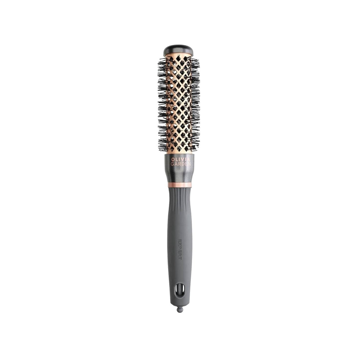Olivia Garden Expert Blowout Heat Nylgard Bristle Hair Brush - 25mm Professional Blowout Styling Tool for Smooth Hair by Beauty Care Bag