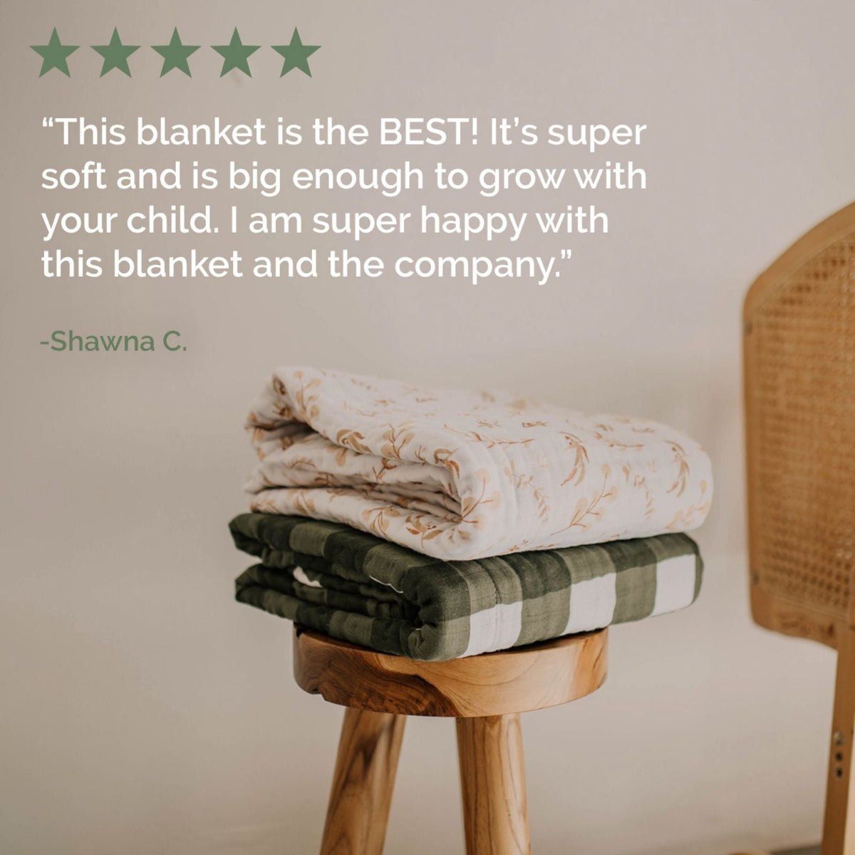 Green Buffalo Quilt by Parker Baby Co.