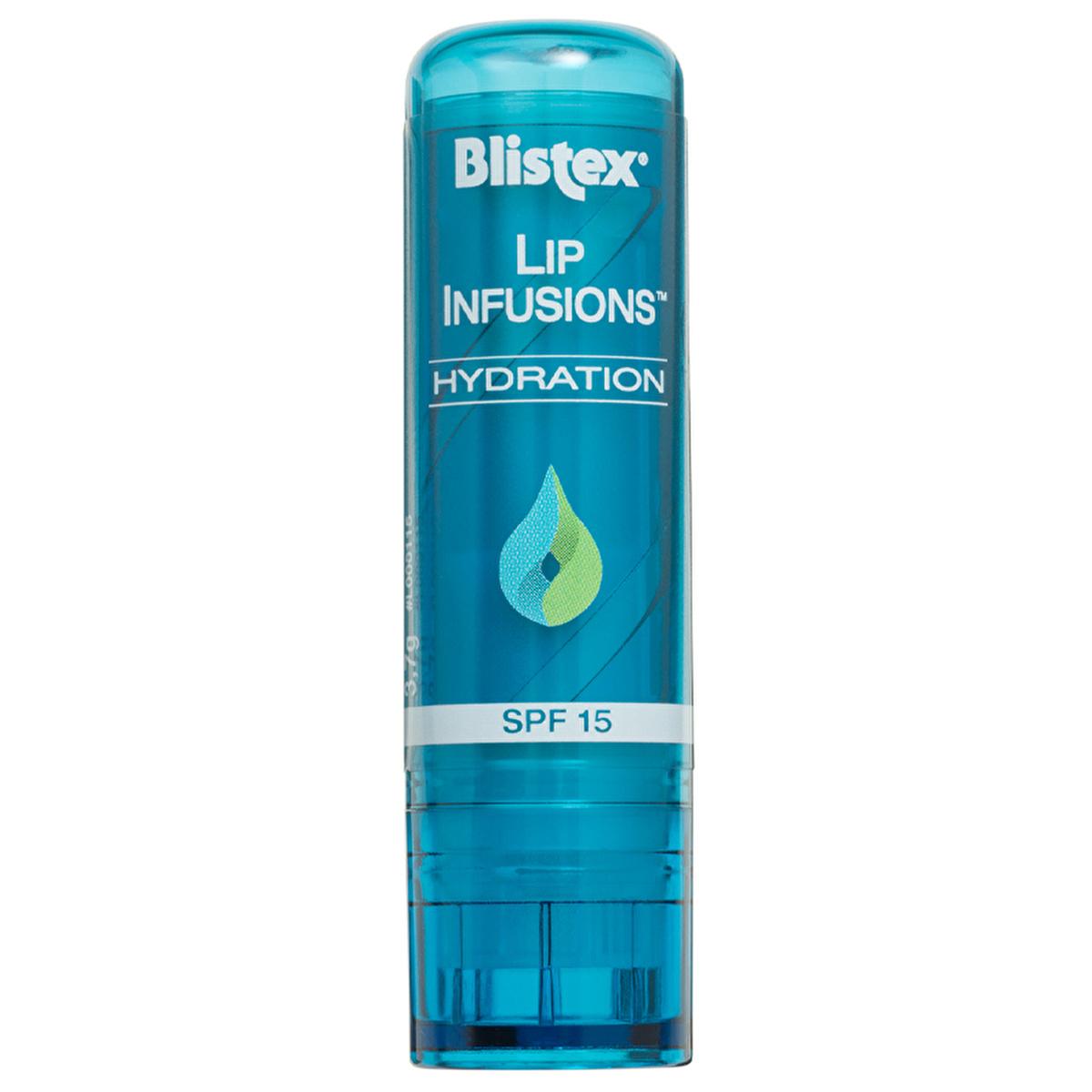 Blistex Lip Infusions Hydration SPF15 Lip Care - Long-Lasting Moisturizing Lip Balm with Hyaluronic Acid and SPF Protection by Beauty Care Bag