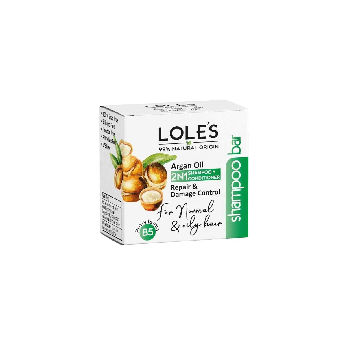 Loles Natural Shampoo Soap Bar with Argan Oil 100g by Beauty Care Bag